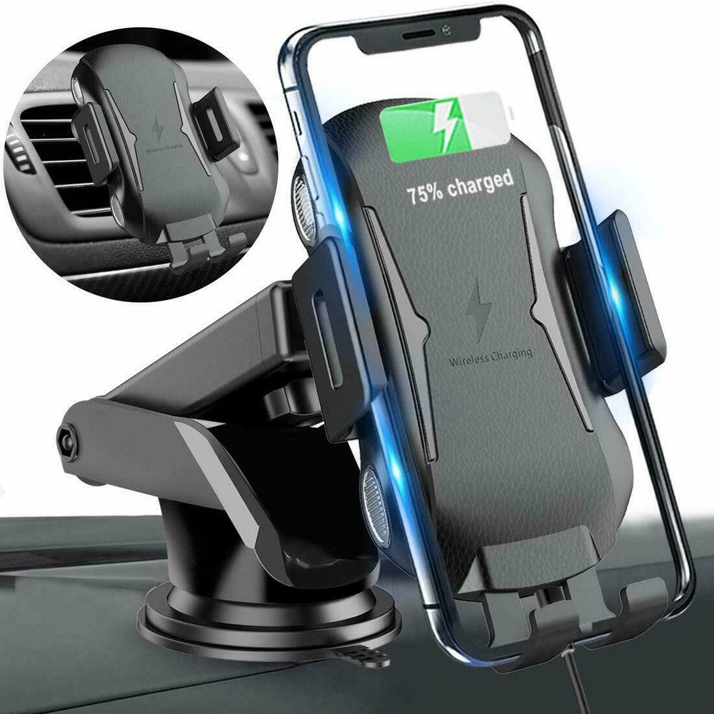 Automatic Clamping 30W Wireless Car Charger Fast Charging Phone Mount Holder US