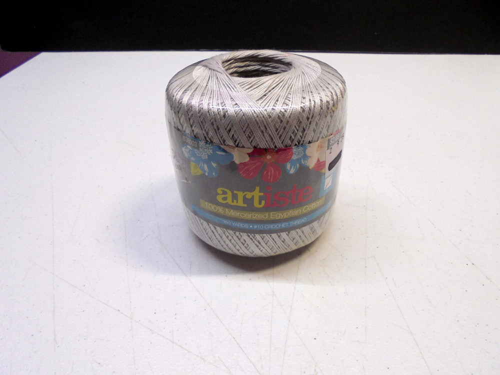 Mercerized Egyptian Cotton Crochet Thread Silver Gray Cloud