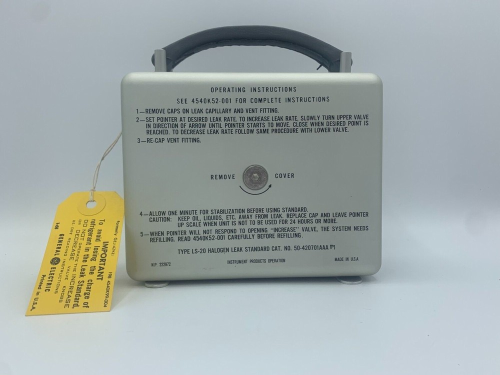 General Electric Halogen Leak Standard Type LS-20