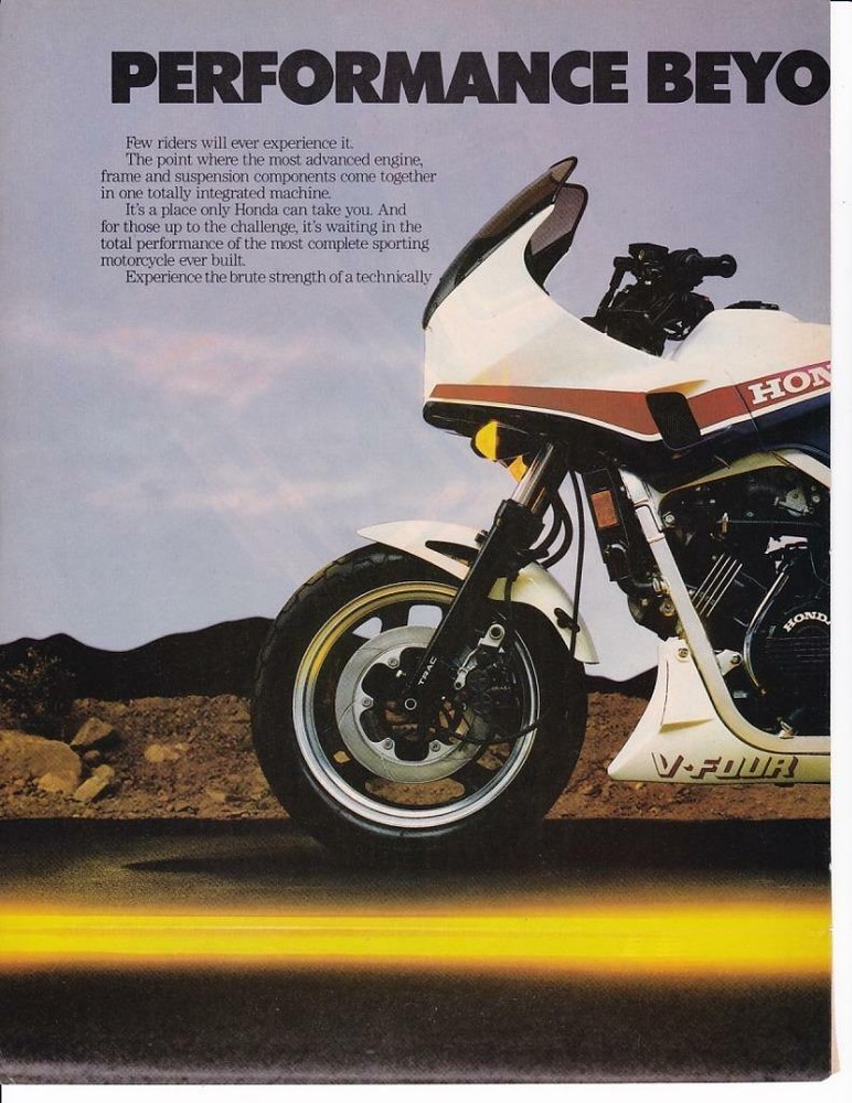 1984 Honda 1000 Interceptor Motorcycle 2 page Print-Ad