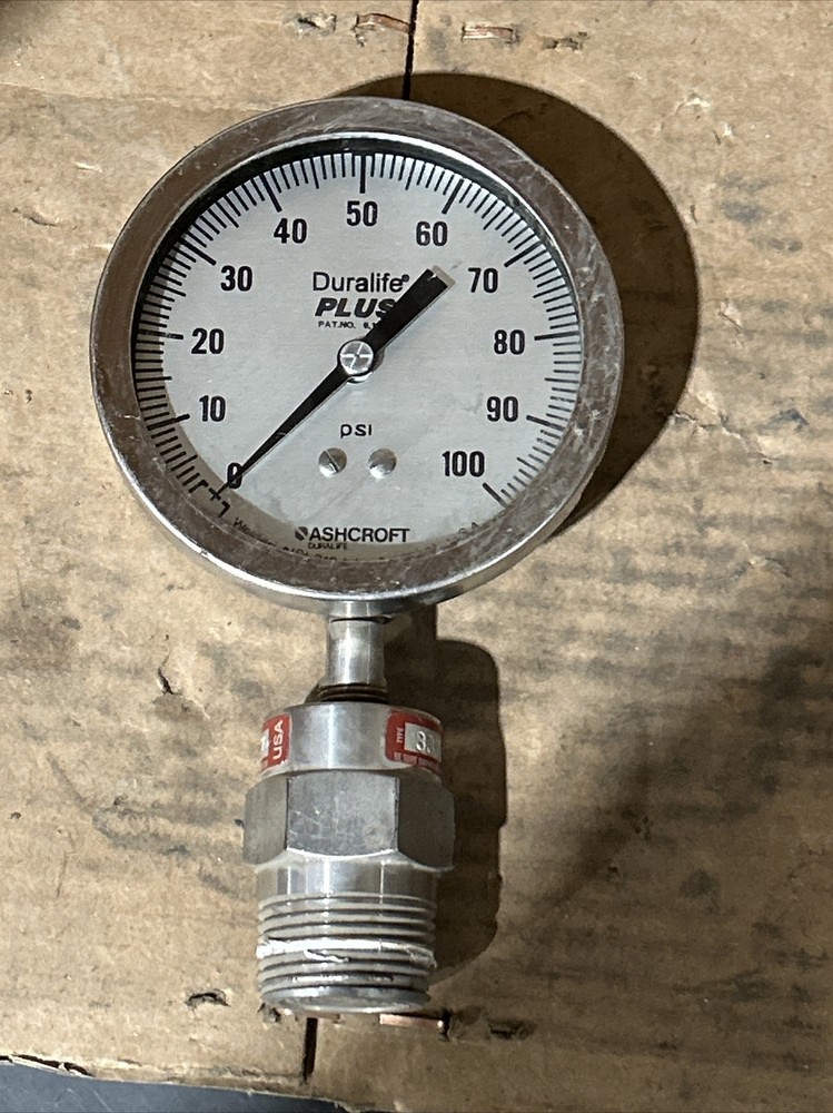 ASHCROFT PRESSURE GAUGE 0-100 PSI (SP89)