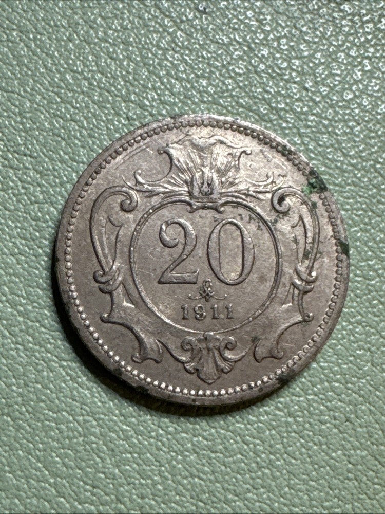 1911 Austria 20 Heller KM# 2803 Circulated Condition