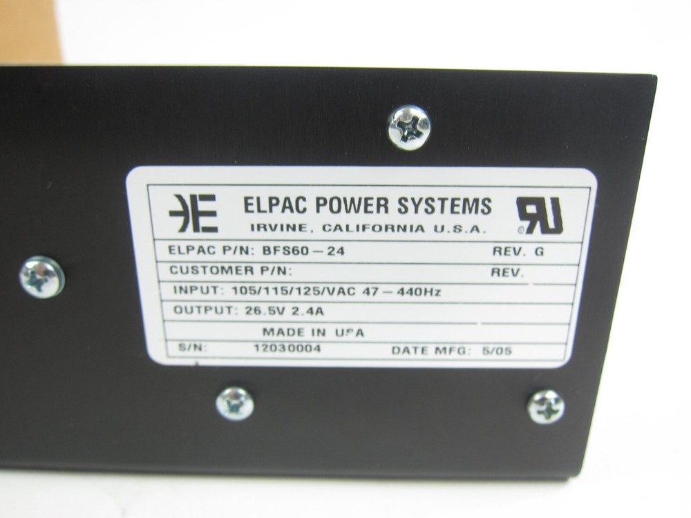 New Elpac BFS-60-24 Power Supply BFS6024