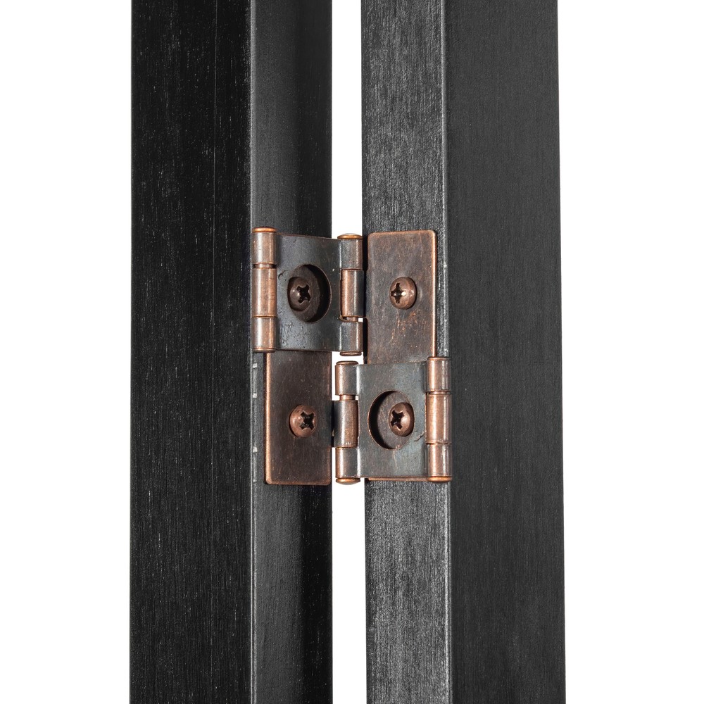 6 ft. Tall Clear Plastic Partition Black 6 Panel