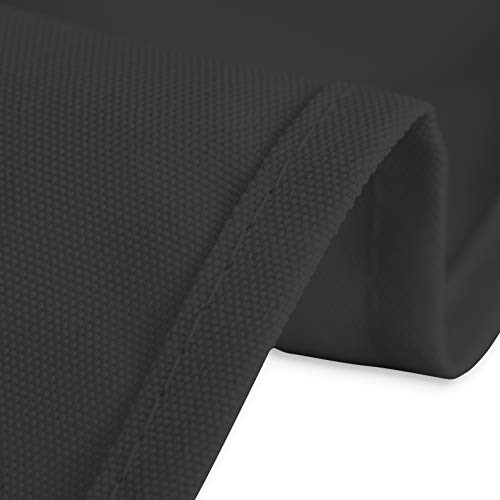 LinenTablecloth 54-Inch Square Polyester Tablecloth 13" x 9" (Square) Black