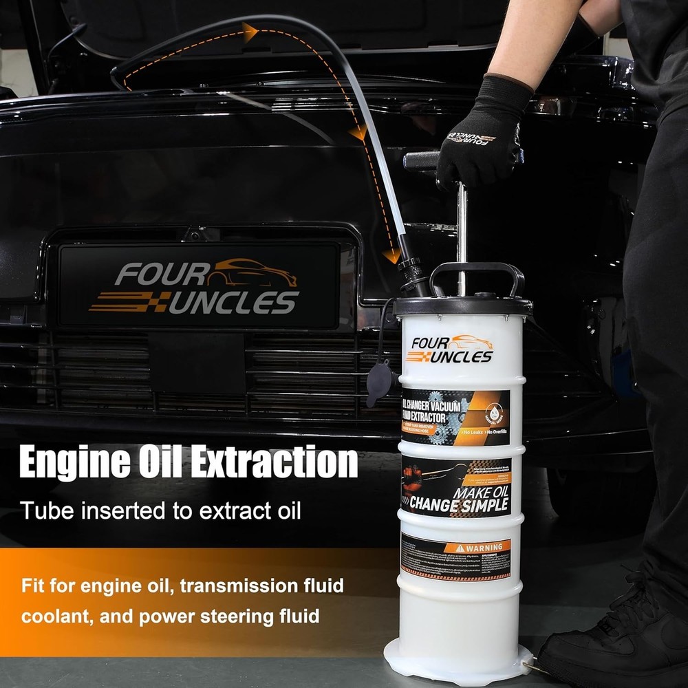 User-Friendly 6.5L Manual Fluid Extractor for Easy Oil Changes & Brake Service