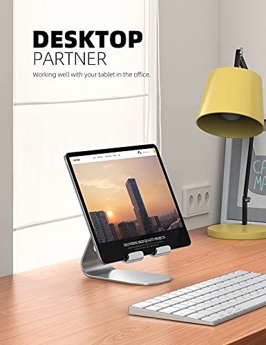 Tablet Stand, Adjustable Tablet Holder - Desktop Stand Dock Holder 1-Silver