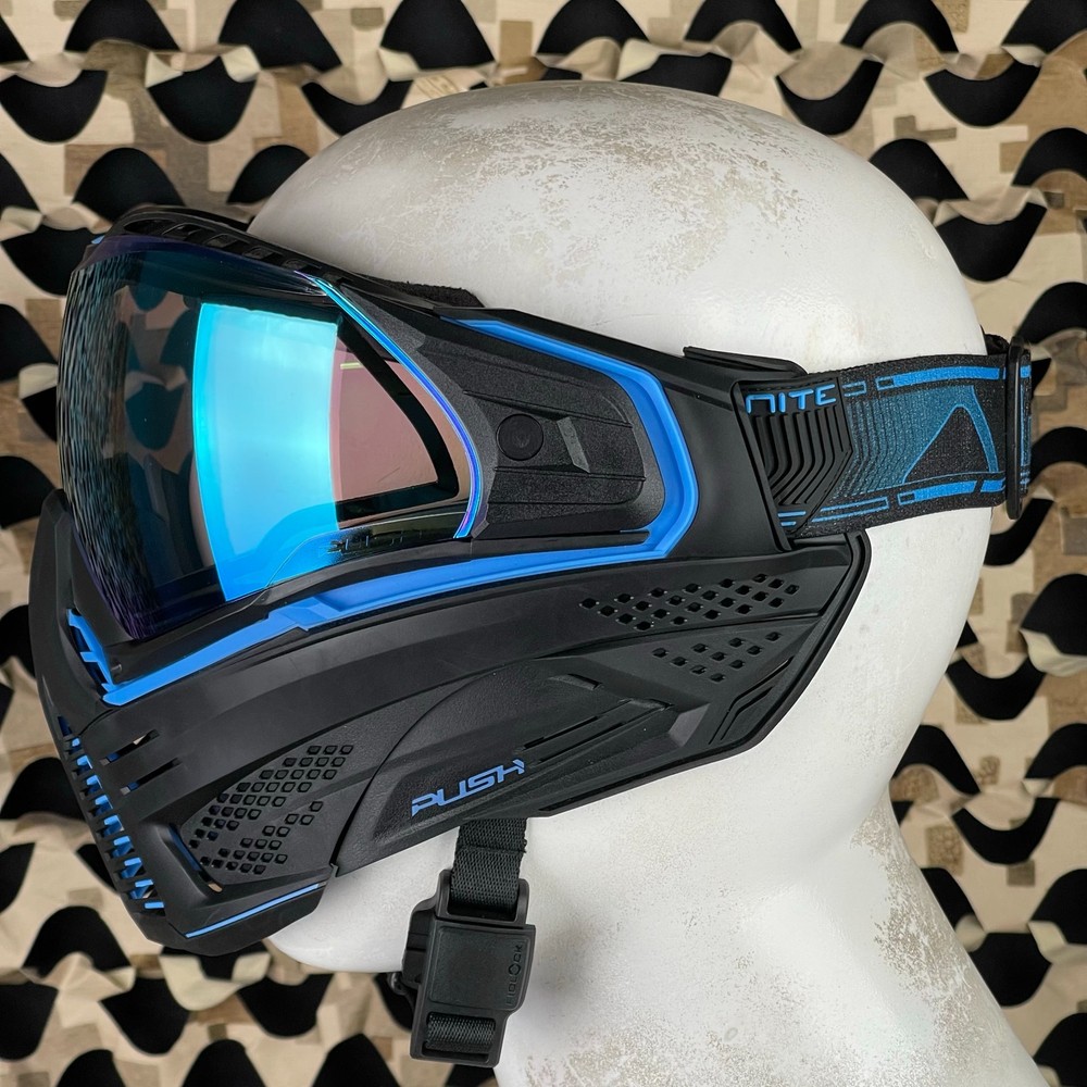 NEW Push Unite MK II Paintball Mask - Vortex - Chrome Blue