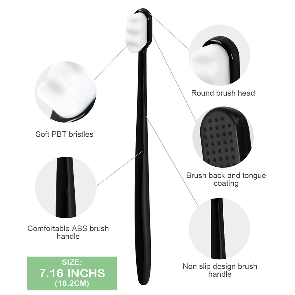 Easyhonor Extra Soft Toothbrush for Sensitive Gums,Micro Fur Manual Toothbrush,