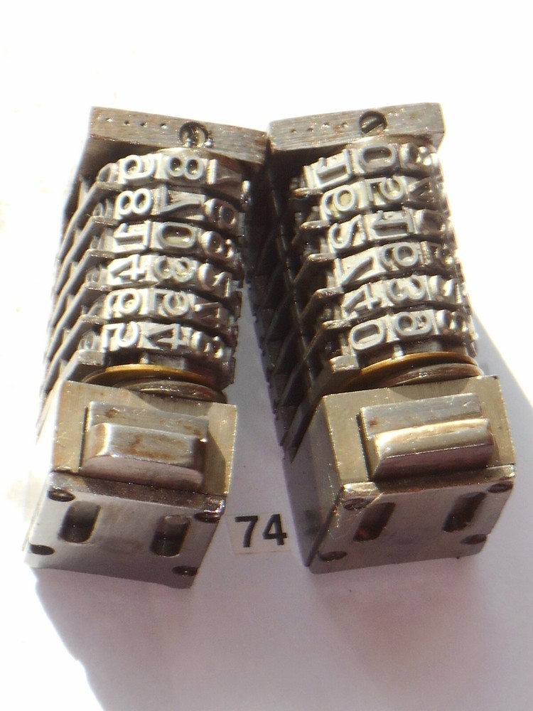 ATLANTIC | Reverse letterpress numbering machine lot | 74
