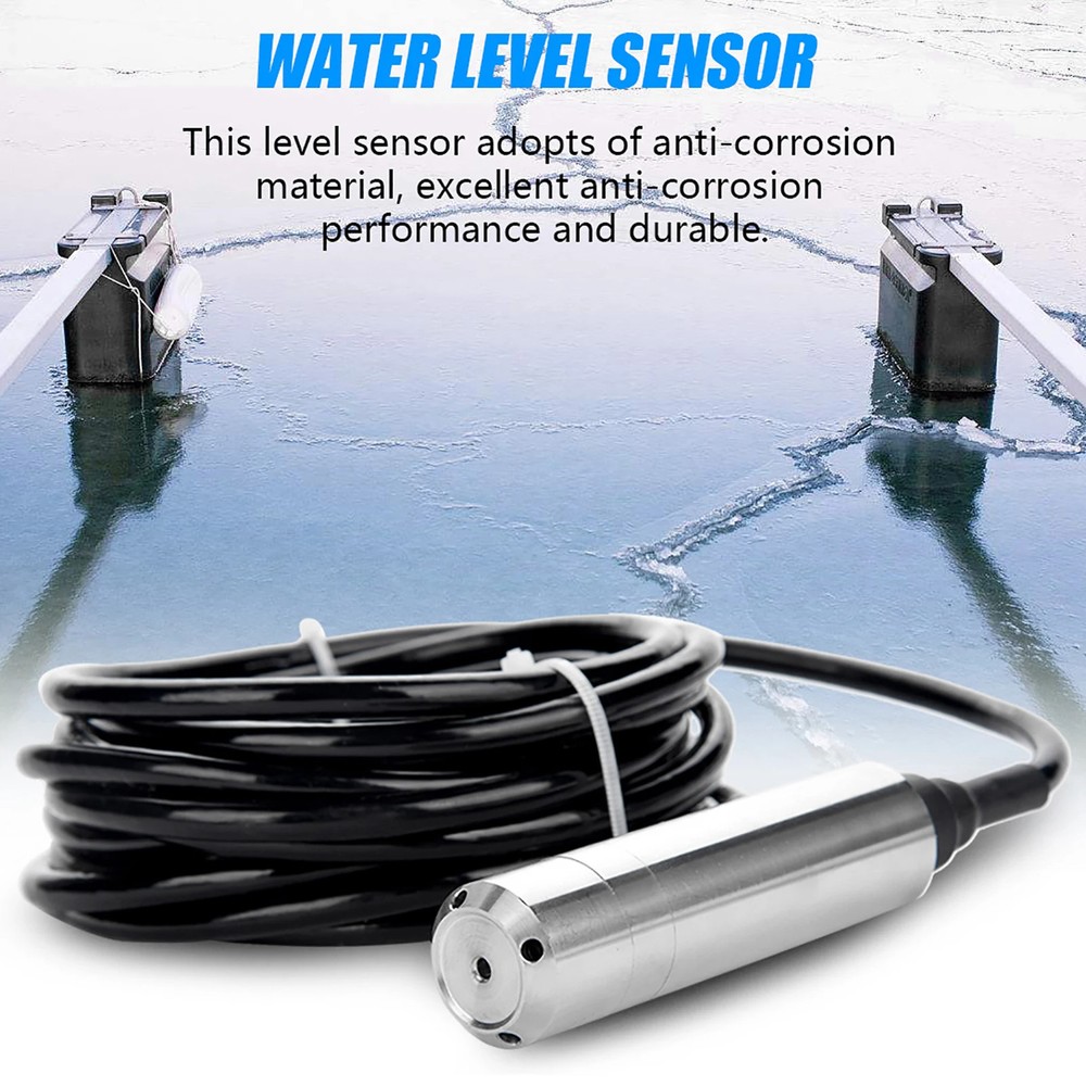 Liquid Level Sensor DC24V 4-20mA Throw Type For Detecting 0-5m Range Depth Steel