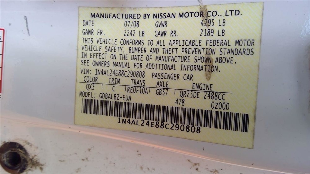 Driver Left Front Spindle/Knuckle Fits 09-14 16-23 MAXIMA 244389