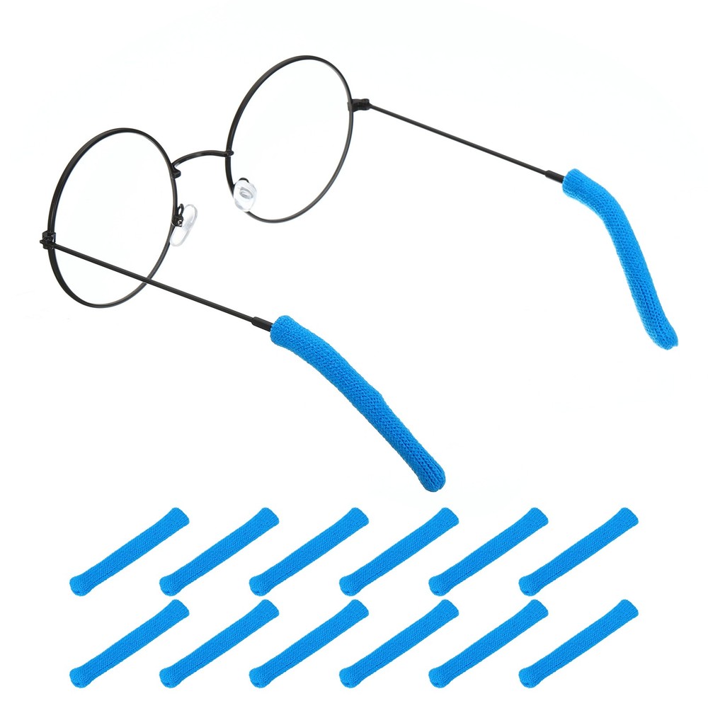 Glasses End Tips 6 Pair Nylon Replacement Temple for Rectangle, Blue
