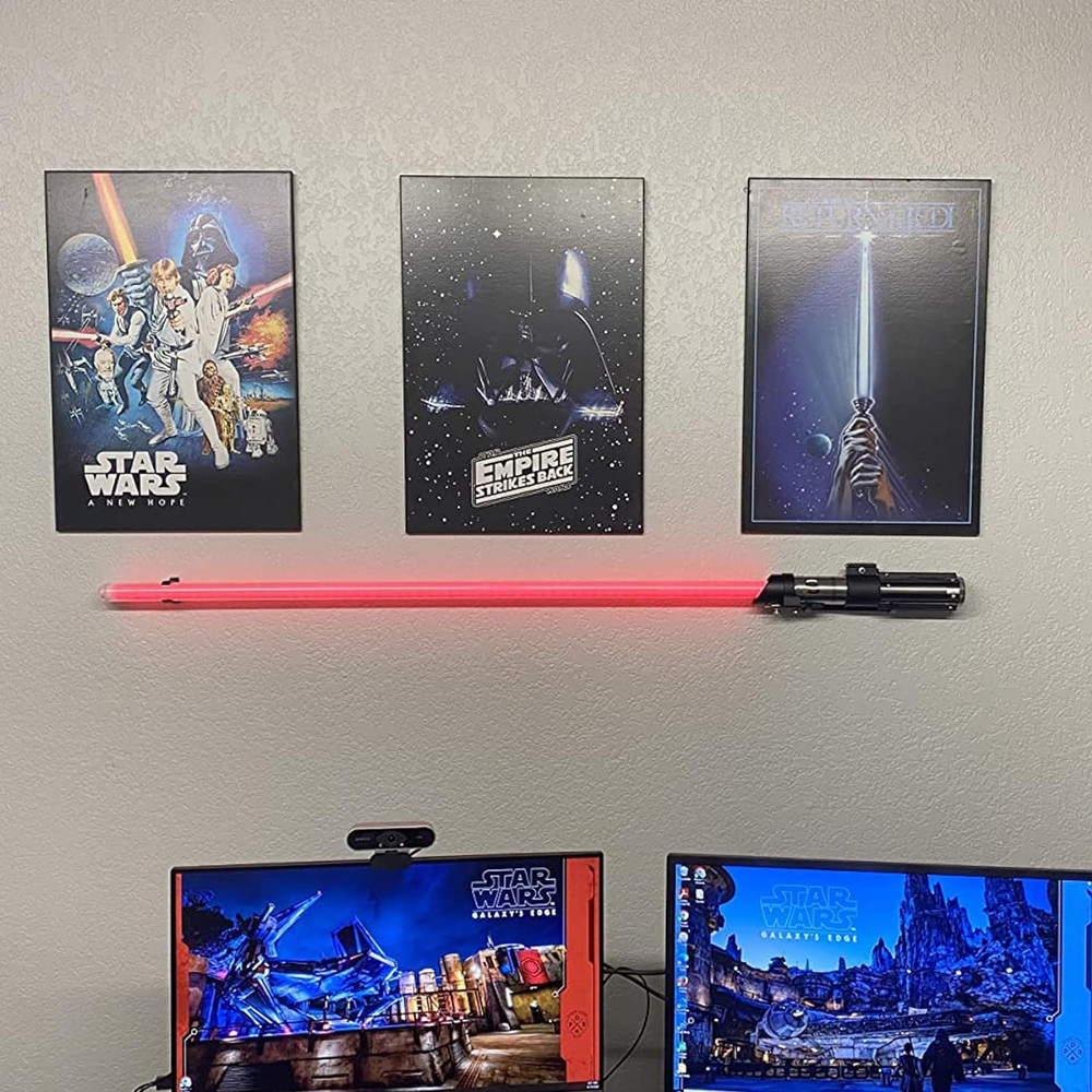 Horizontal Lightsaber Wall Mount Holder Light Saber Display Rack Hook Stand, Com