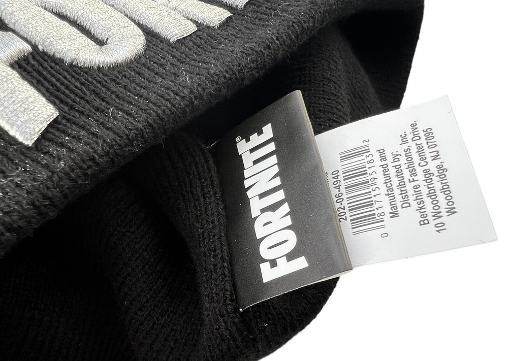 Official Fortnite Embroidered Pom Pom Beanie Hat