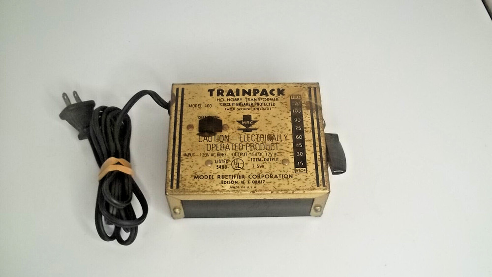 Train Pack Toy Train HO Hobby Transformer Model 100 Model Rectifier Corporation