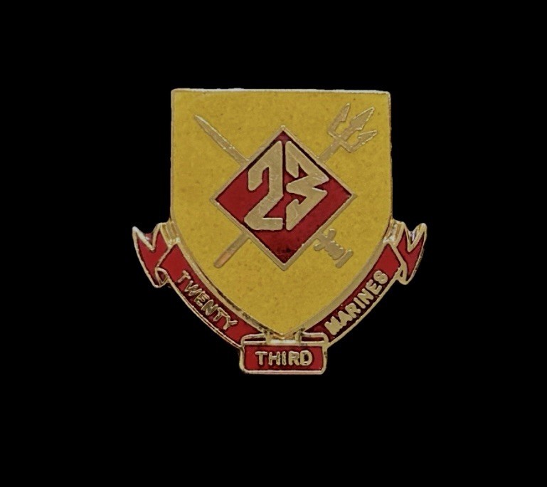 US MARINE CORPS 23RD MARINES REGIMENT PIN 1” USMC