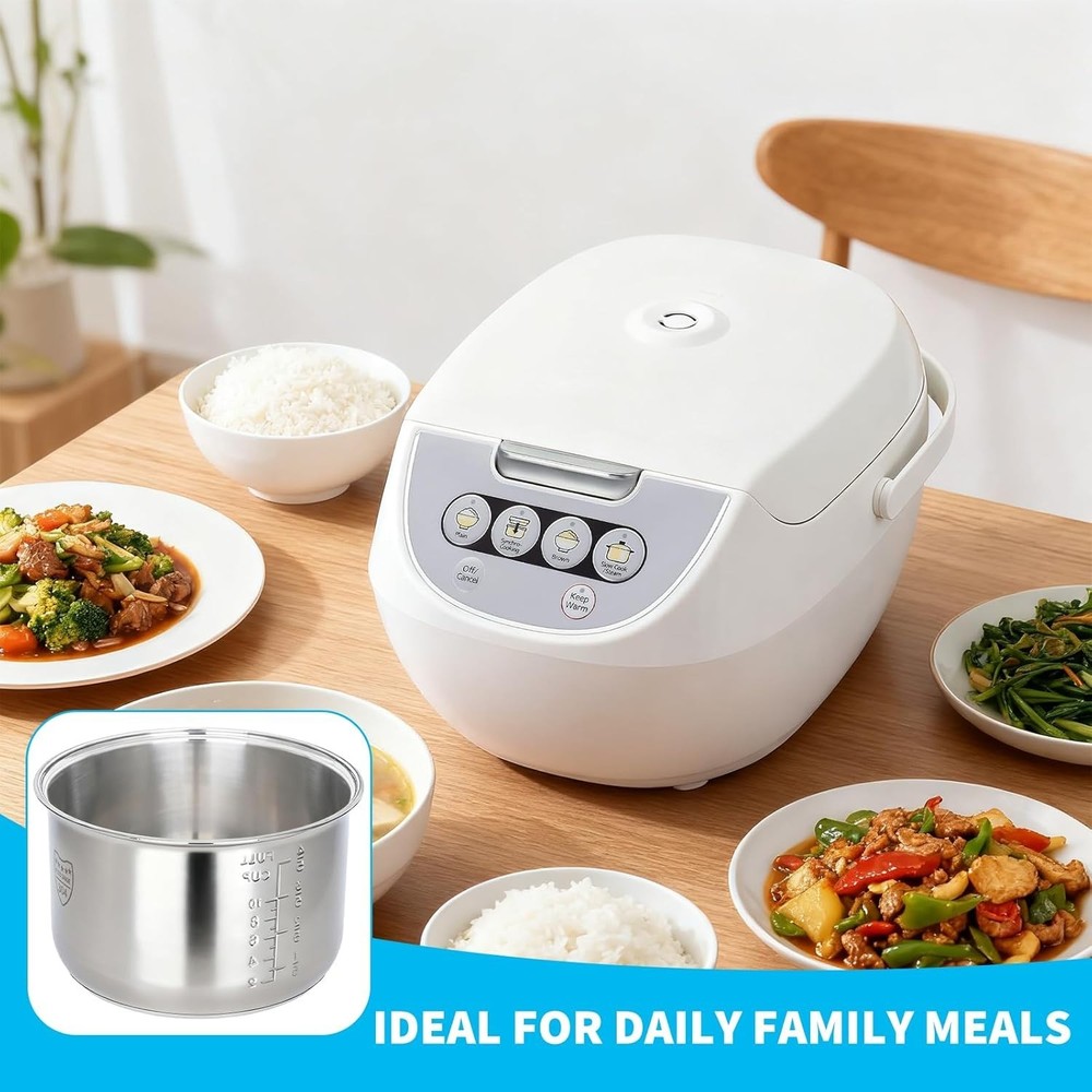 Rice Cooker 10 Cup Inner Pot Compatible with Tiger Standard, Silver