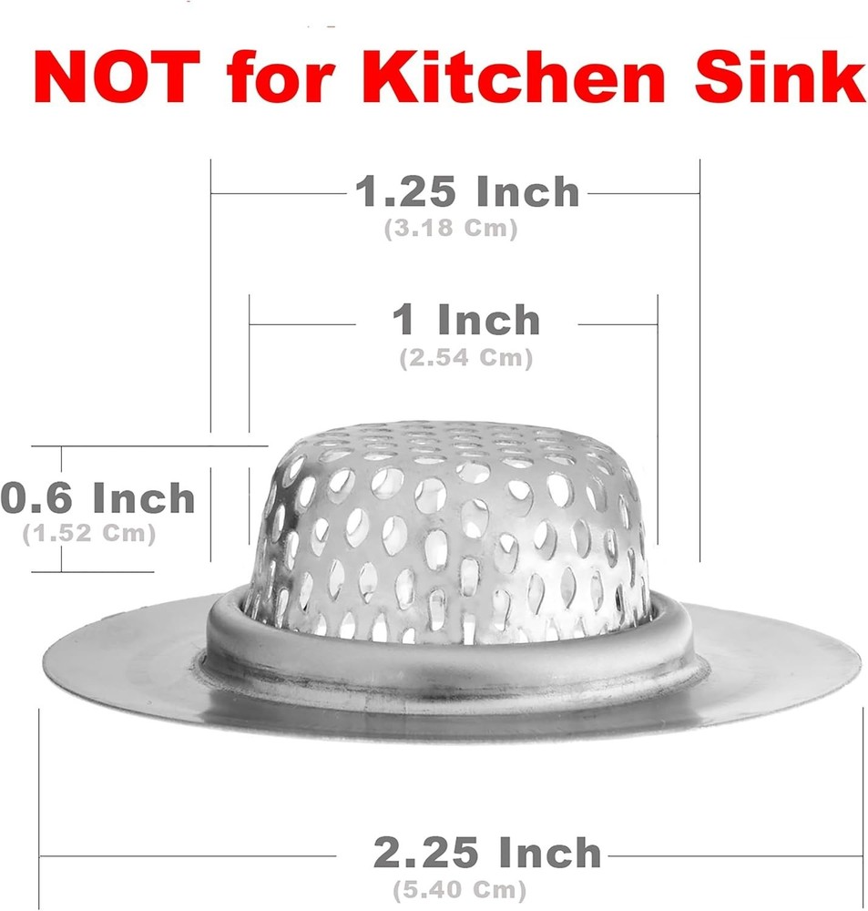Efficient 2 Pack Hair Catcher Sink Strainers - Rust-Resistant Stainless Steel