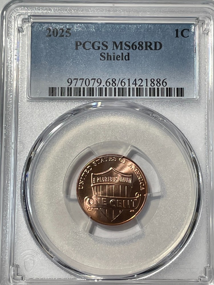2025 P Lincoln SHIELD 1c Cent  PCGS MS68RD