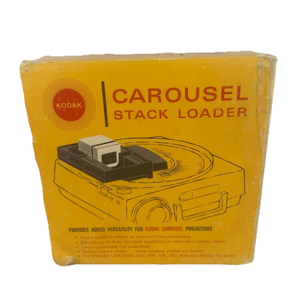 Kodak Carousel Stack Loader for Slide Projectors – Vintage Accessory in Box