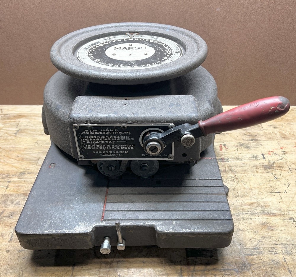 Marsh Manual Stencil Machine For 1/2" 13MM Characters Model H (#43)