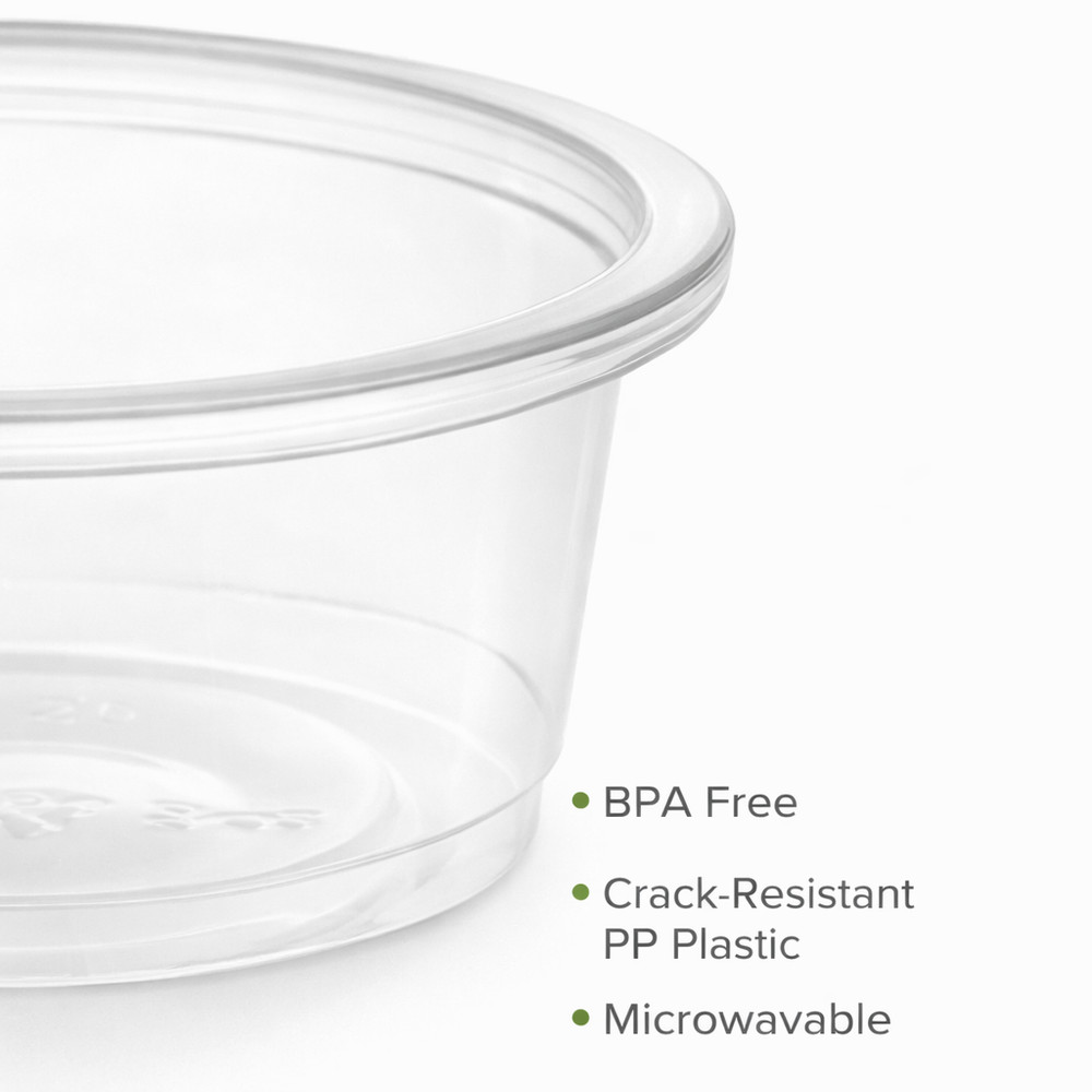 2 oz Clear Portion Cups 10000 Count BPA Free PP Plastic Souffle Cups Bulk