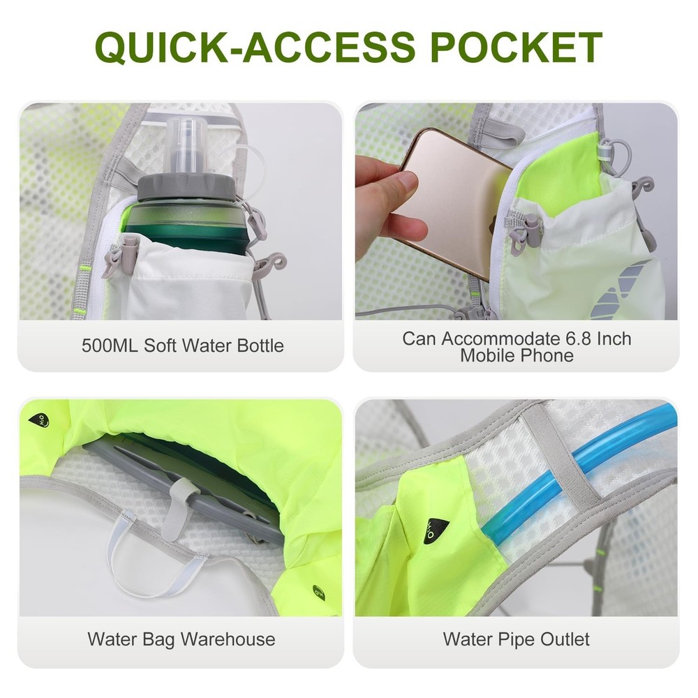 IX INOXTO Running Vest Hydration Backpack, Lightweight Running Backpack Hydra...