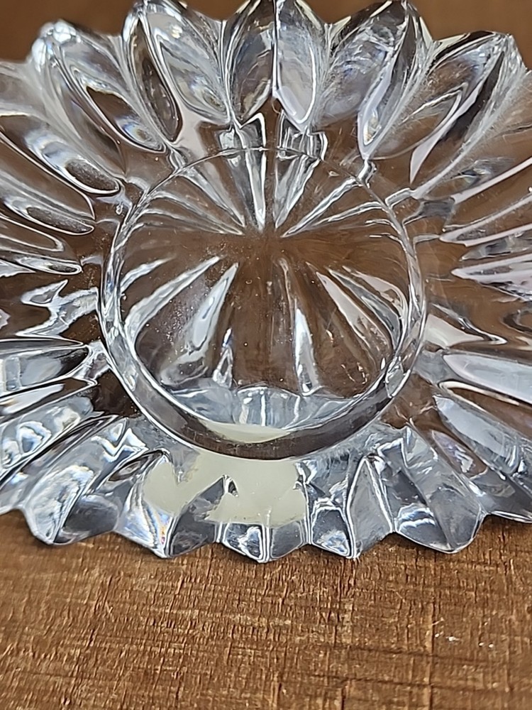Gorham Decorative Crystal Clock Full Lead Crystal Needs Battery