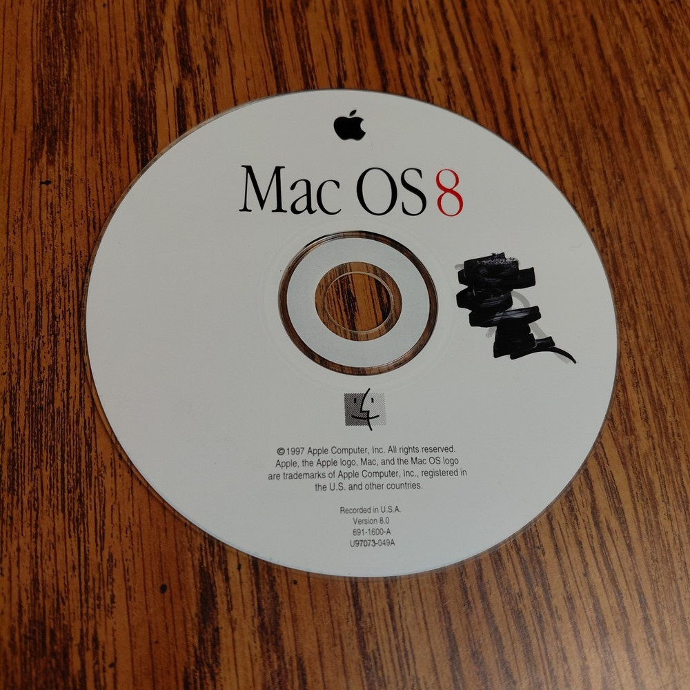 Vintage 1997 Mac OS 8 Apple Computer 691-1600-A System CD Rom Disc