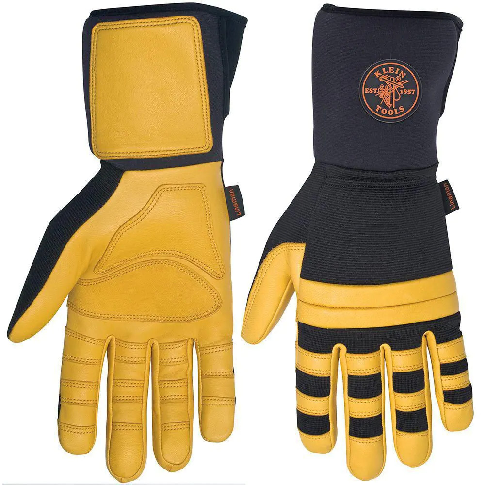 Klein Tools 40082 Lineman Work Gloves, Large Free Ship NEW