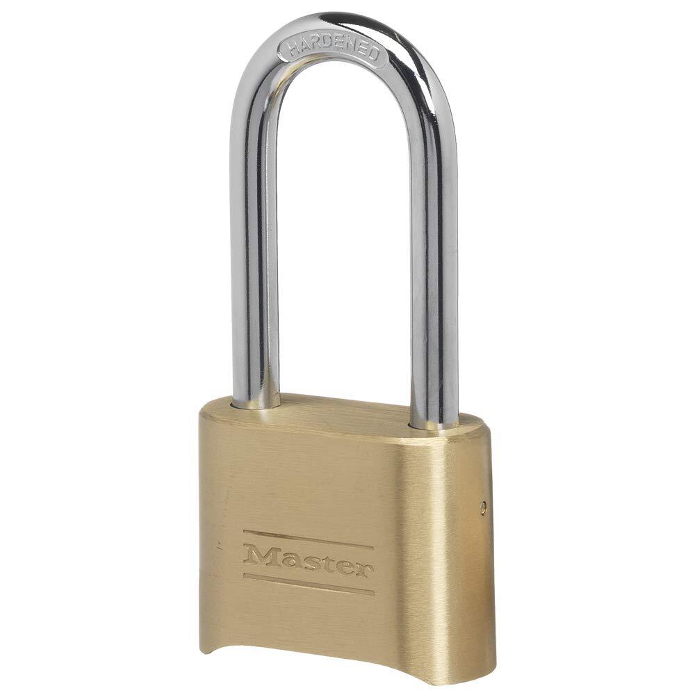 Master Lock Brass Finish Combination Padlock 2 1/4 Inch Shackle 4 Digit Code