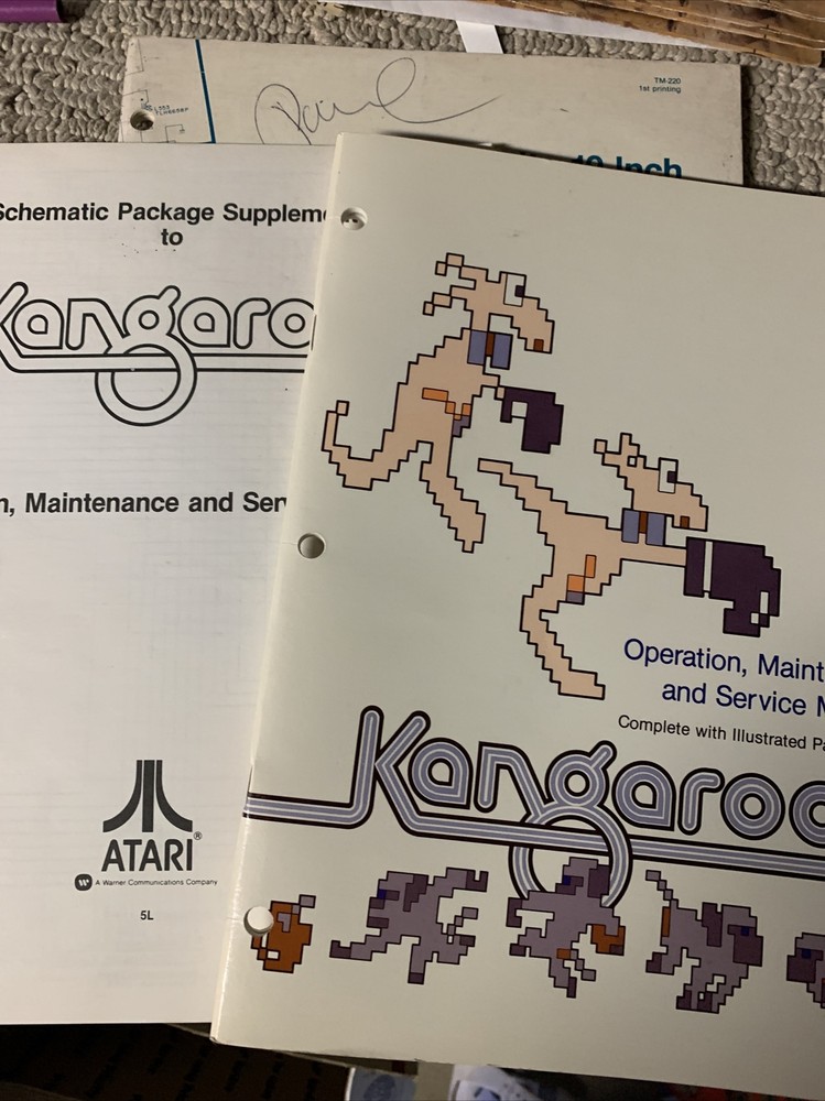 Original Kangaroo Set Atari manual  ARCADE Video GAME  owners manual