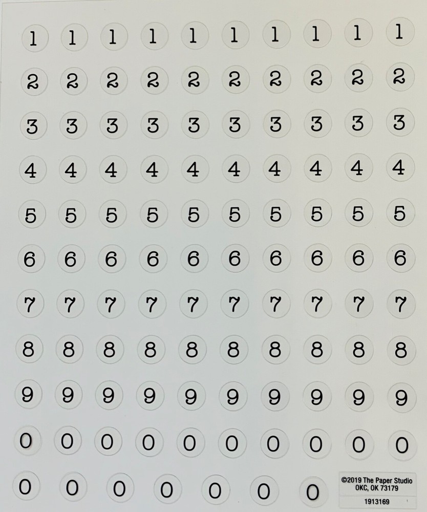 2 sheets Mini Number Calendar Dates Clear Stickers Planner Journal Agenda