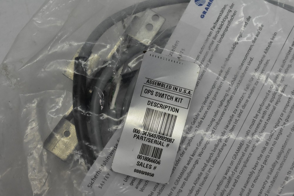 Grammar Operator Pressure Switch OPS Switch Kit 0018066656 Cable & Mount