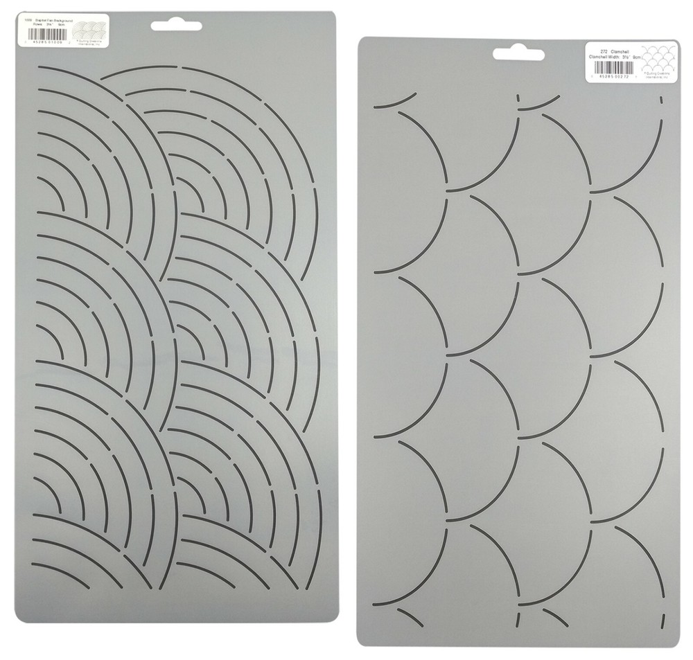 Quilting Stencils Baptist Fan Border Clamshell Quilt Pattern Background Template