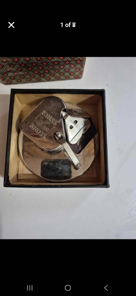 Vintage Kriss Kross Stropper razor blade sharpener box.