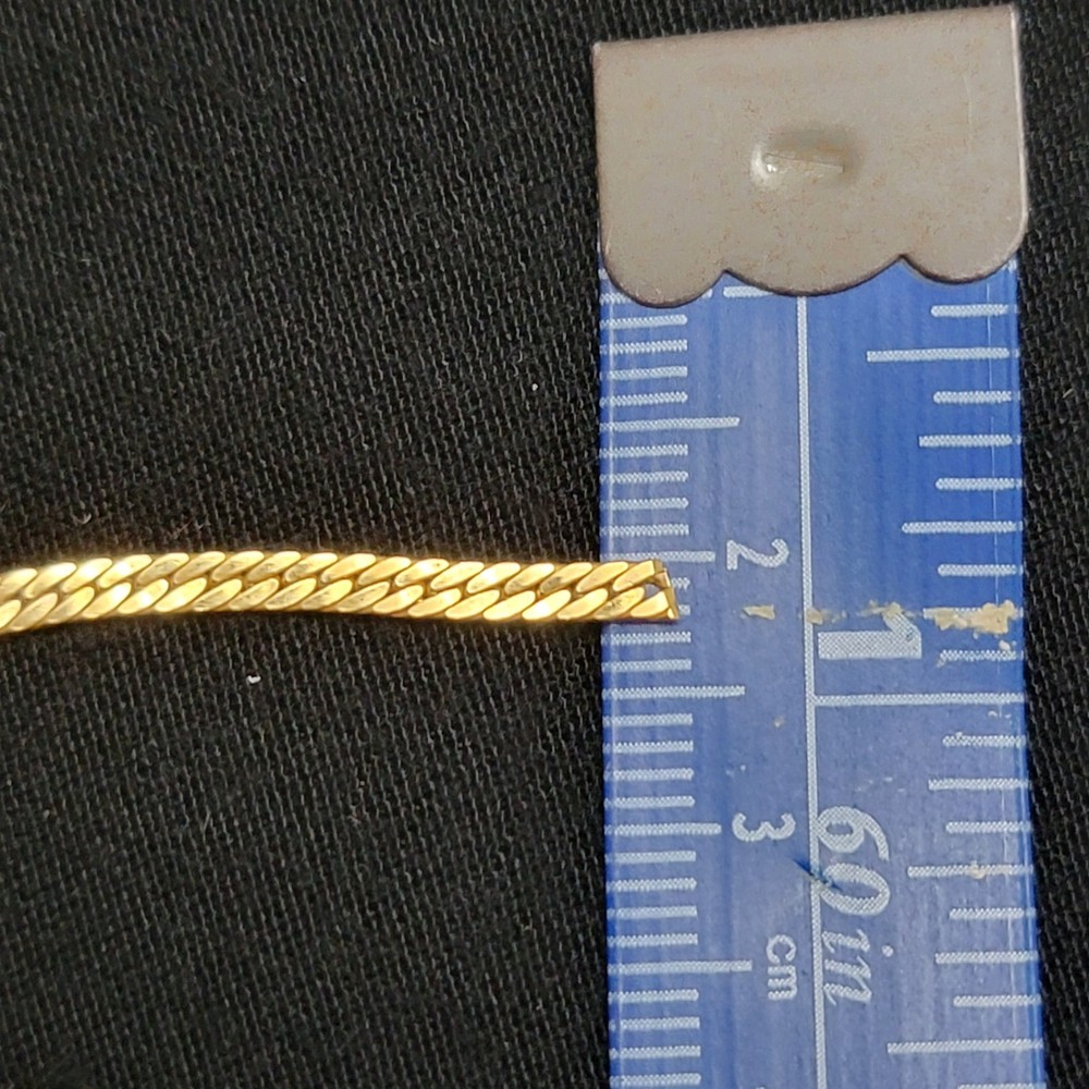 Gold Tone Herringbone Flat & Link Chains, Unfinished Bulk, No Closure