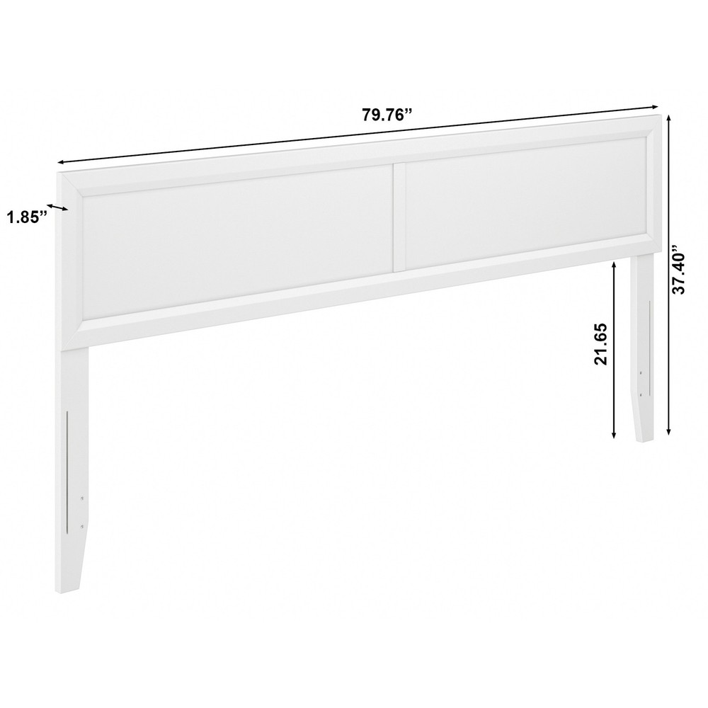 Sophia King Solid Wood Headboard in White
