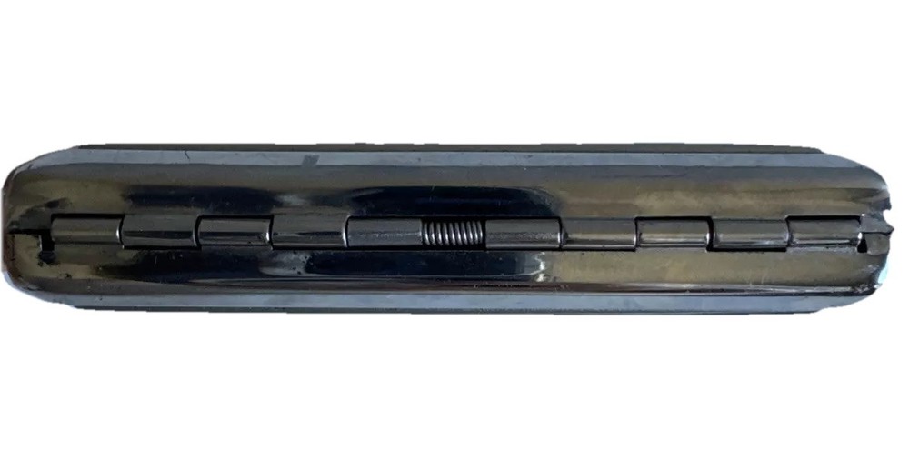 Vintage Ronson Master Case Lighter Cigarette Case Combo Silver-Toned No Mono