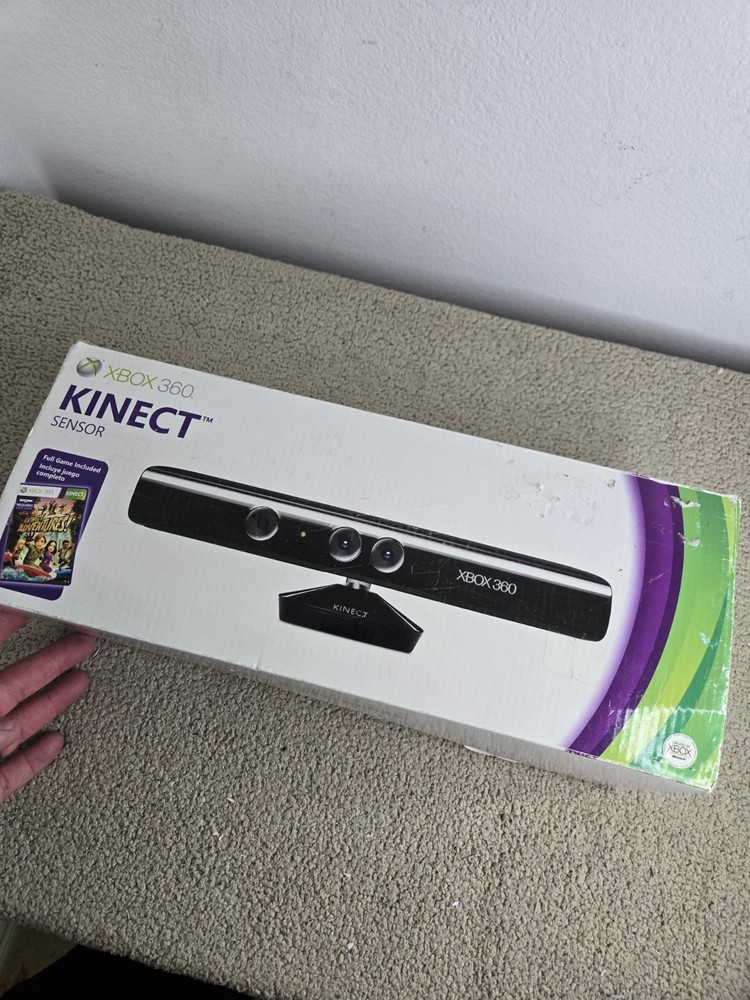 Microsoft Xbox 360 Kinect Connect Black Sensor Bar Open Box W/ Kinect Adventures