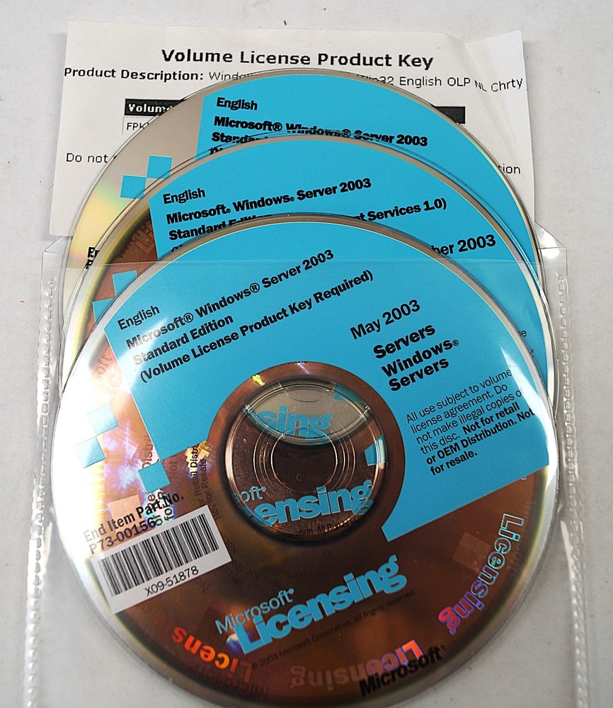 MicroSoft Office Windows Server 2003 Standard Ed Software w Product Key C242