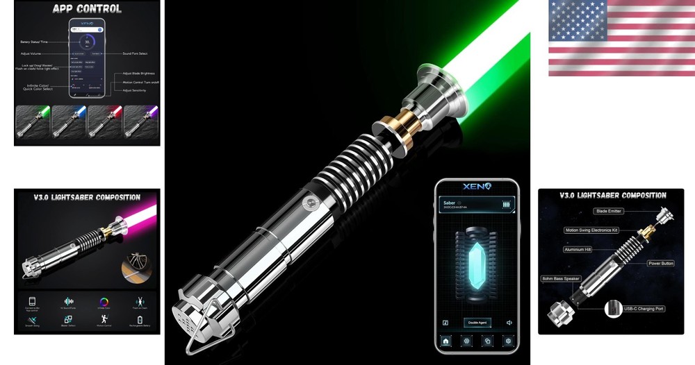 Full Size Interactive Lightsaber with Replaceable Blade & RGB Colors - LK V3.0