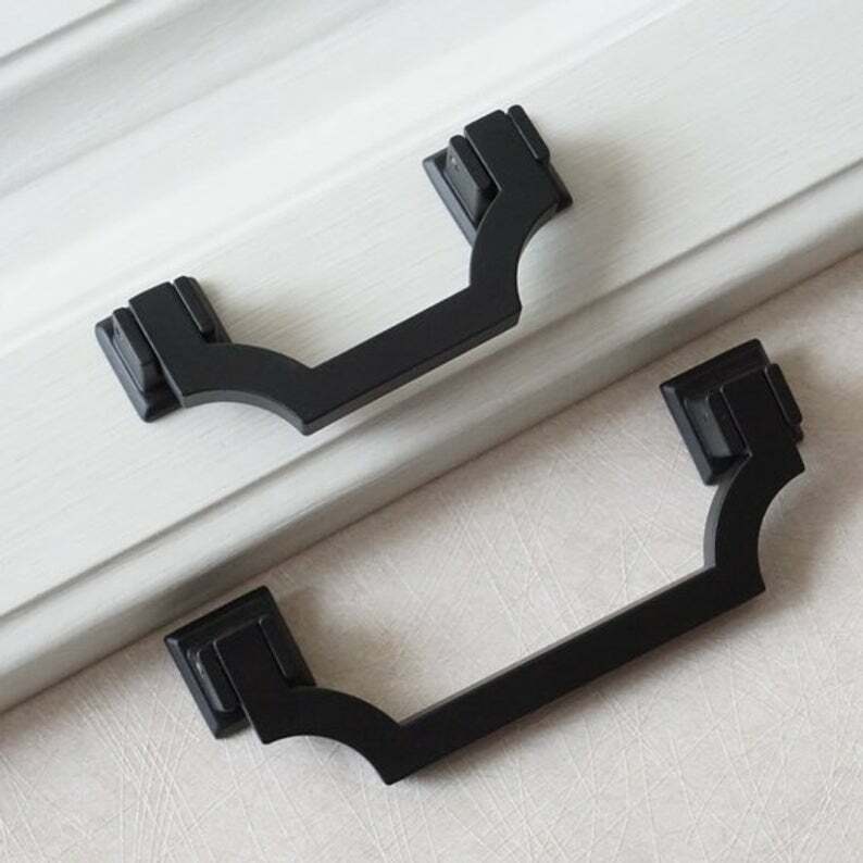 Bail Pull Dresser Pulls Drawer Knobs Handles Black Pulls Drop Modern Handle Pul