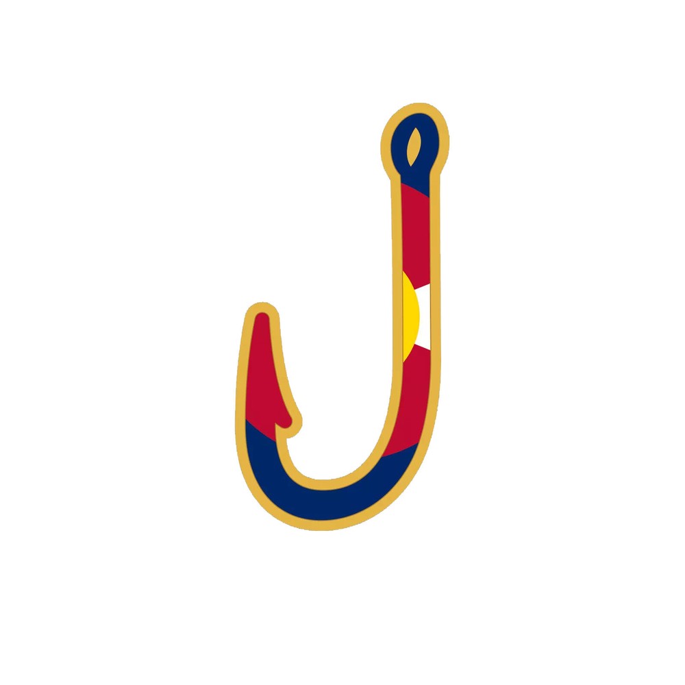 Colorado Fish Hook Sticker Decal