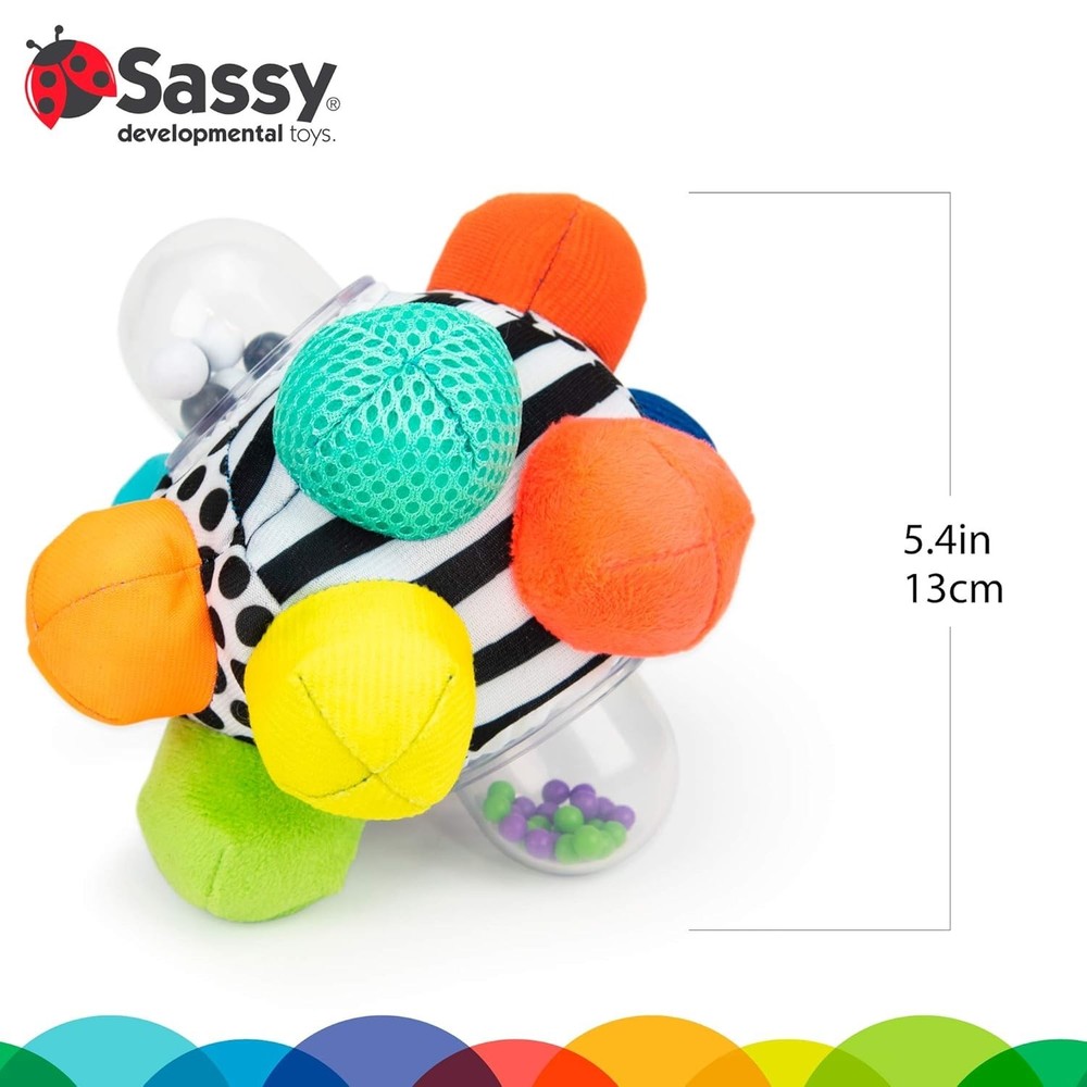 Bright Multi-Textured Bumpy Ball - Ideal for Motor Skill Development in Babies