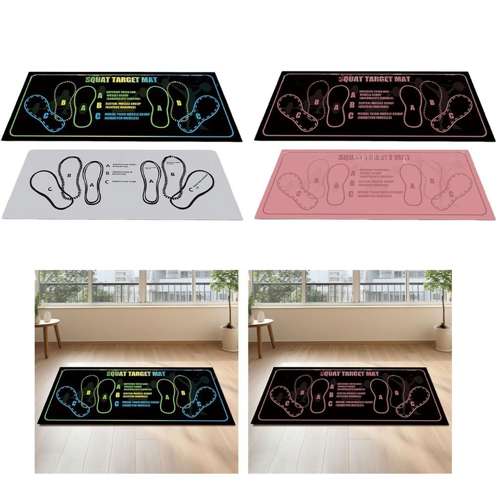 Pilates Training Mat Squat Exercise Pad 2-inch Thick Padding Foldable Design