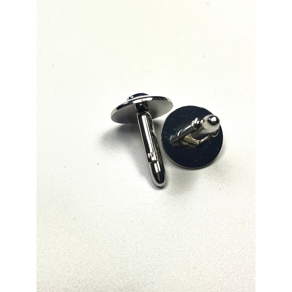 Vintage Blue and Silver Tone Cuff Links