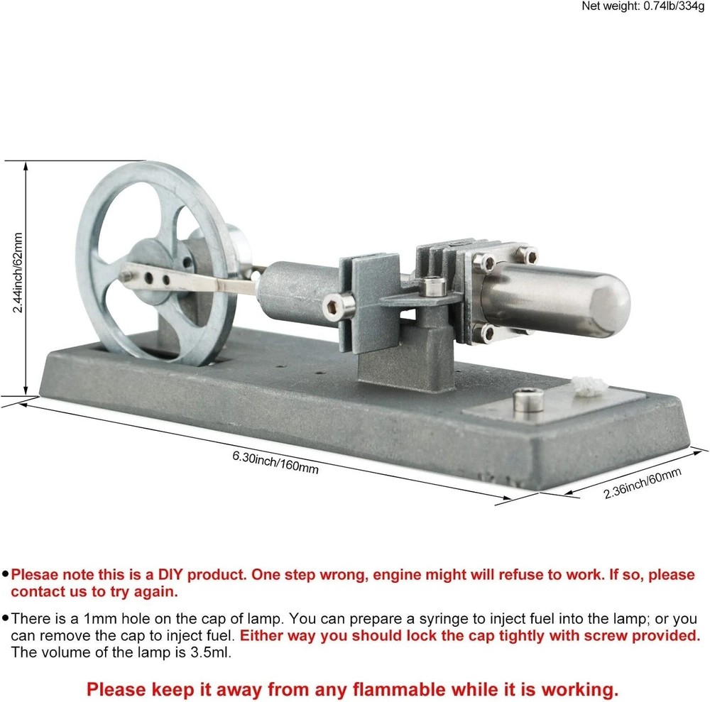 Stirling Engine Model for Physics Enthusiasts-