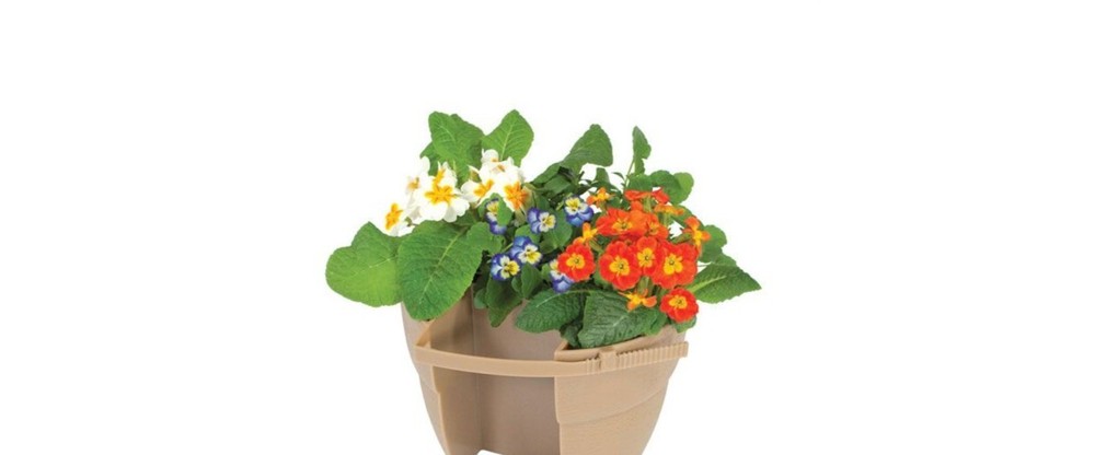 EMSCO Bloomers Post Planter – Both Permanent and Temporary Install. COLOR: SAND